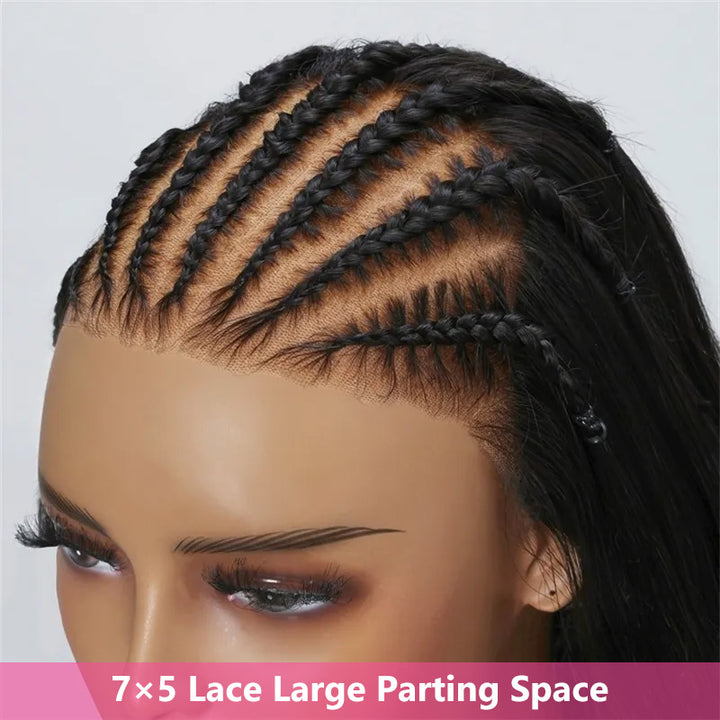 Pre-Everything Glueless 7x5 Lace Closure Human Hair Wigs Deep Wave