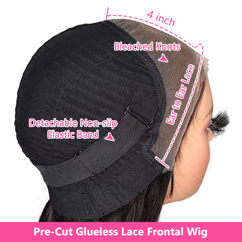 Bling Hair Pre-Everything Glueless Human Hair Wigs Ready to Wear Body Wave 13x4 Lace Frontal Wig Bleached Knots
