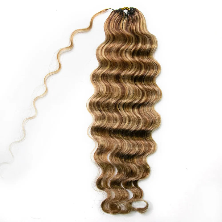 Bling Hair New In #27/30/613 Mixed Color Loose Deep Wave Feather Crochet Human Hair Extensions
