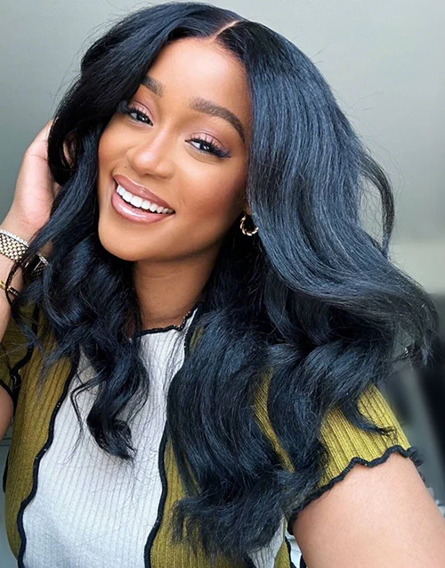 New In Pull Go Kinky Straight Glueless 13X4/13x6 Full Lace Wigs With Hidden Drawstring Pre Bleached Pre Cut Lace Human Hair Wig