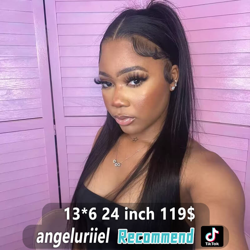 30 Inch 13x6 Bone Straight Lace Front Human Hair Wigs 150% Transparen Lace Wig