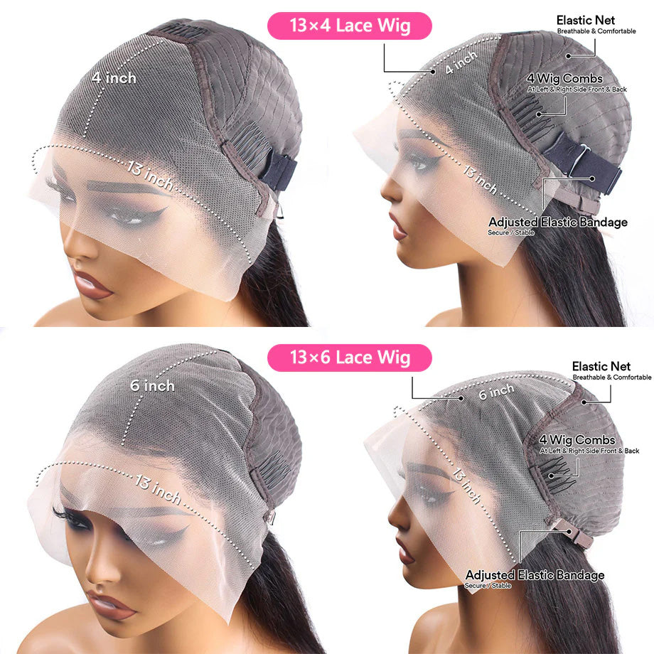 13x4/13x6 Lace Frontal Wigs Human Hair Kinky Curly Frontal Wig Brazilian Wave Curly Wigs for Women 180% Density