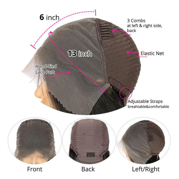 Bling Hair Deep Water Wave 13x6 Lace Frontal Human Hair Wigs 200% Density 30 Inch