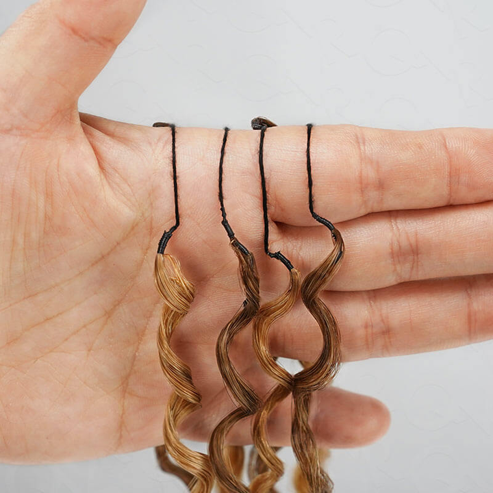 Highlight #P4/27 Burmese Curly Crochet Weave Hair Machine Made Feather Crochet Human Hair Extension