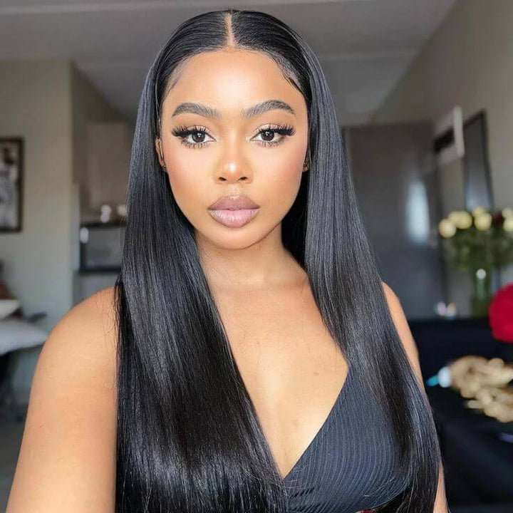 250% Density Silk Straight Super Double Drawn Hair Wig 13x4 Lace Frontal Human Hair Wigs