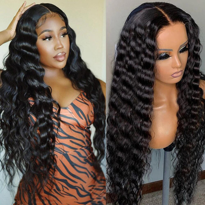 250% Loose Deep Wave Front Wig 13x4 Lace Frontal Human Hair Wigs For Women Pre Plucked Front Wig