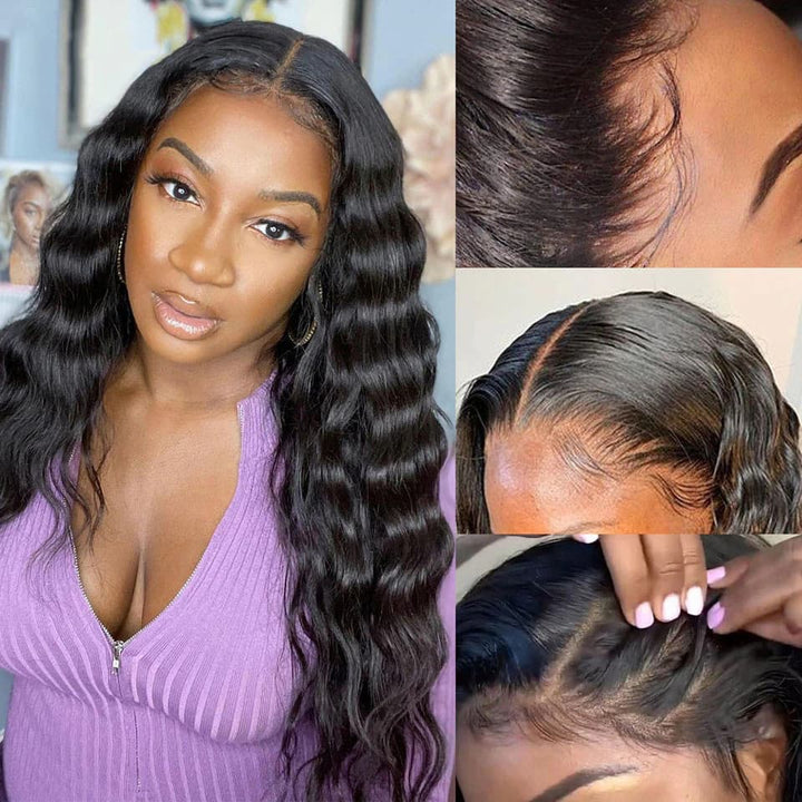 250% Loose Deep Wave Front Wig 13x4 Lace Frontal Human Hair Wigs For Women Pre Plucked Front Wig