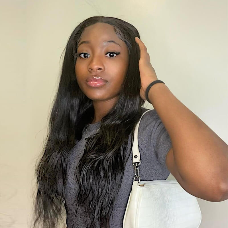 5x5 Lace Closure Wigs Human Hair Pre Plucked Straight Glueless Wigs