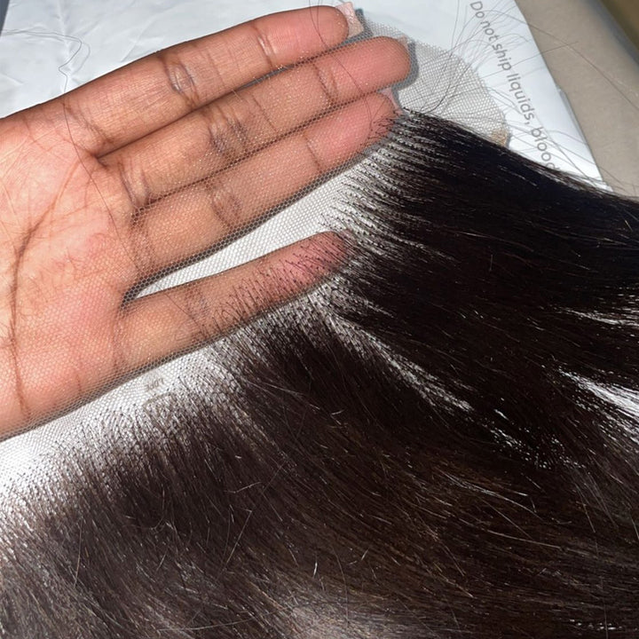 13x4 13x6 Real HD Lace Frontal Human Hair Straight Transparent Lace Frontal Closures