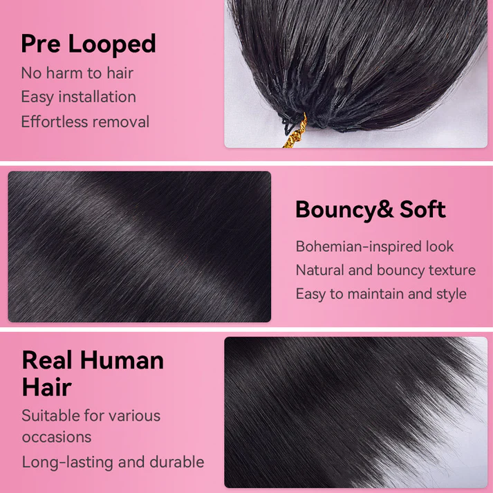 Bling Hair New In Silky Straight Feather Crochet Braid Natural Black Human Hair Extensions