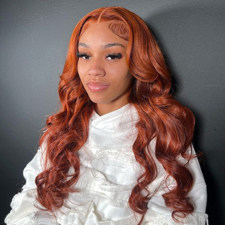 Bling Hair Glueless 7x5 Lace Closure Wig Put On and Go Ginger 13x4 13x6 Lace Frontal Human Hair Wigs