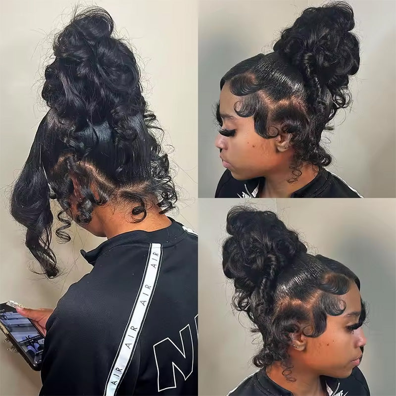 Invisible Strap 360 Glueless Lace Frontal Wigs Brazilian Body Wave Human Hair Wigs