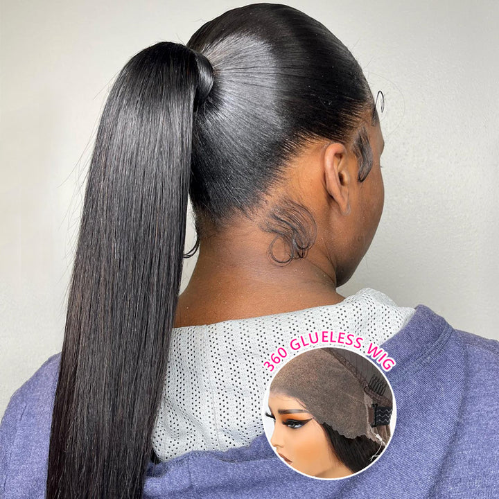 Straight 360 Lace Frontal Wigs Upgraded Glueless Human Hair Wigs Bling hair