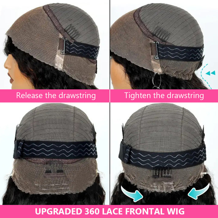 Invisible Strap 360 Glueless Lace Frontal Wigs Brazilian Body Wave Human Hair Wigs