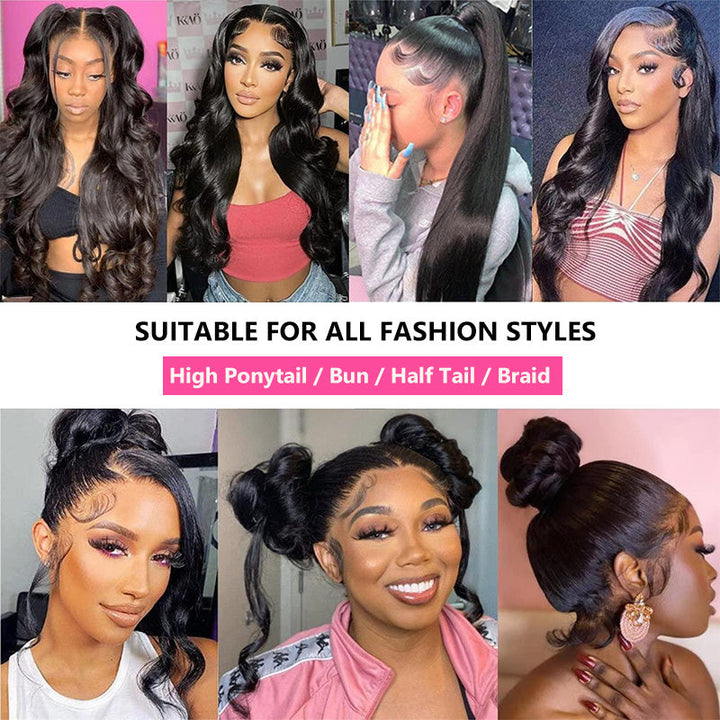 Bling Hair Full Lace Human Hair Wigs Brazilian Straight Transparent Lace Wig for Braids 150% Density