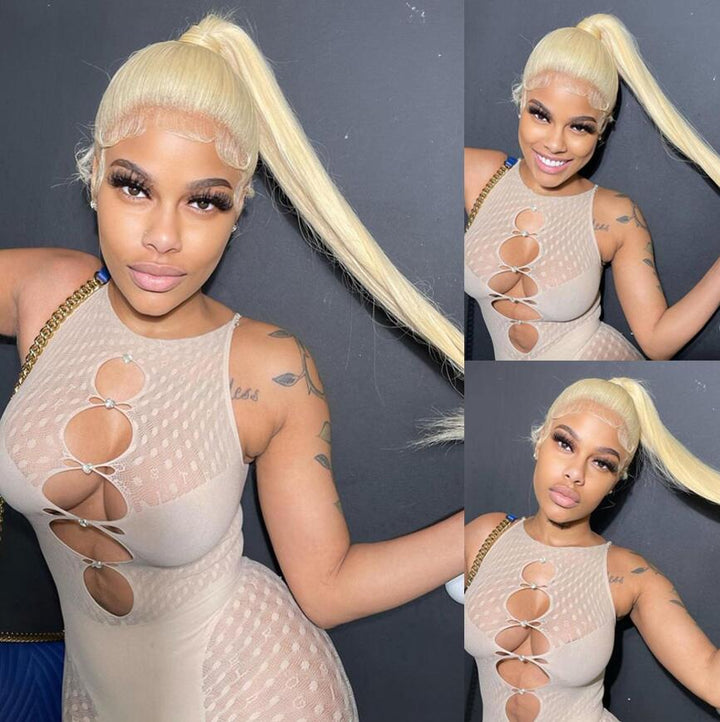 Straight 360 Lace Wig Human Hair Pre Plucked 613 Blonde Hd Lace Frontal Wig Remy Brazilian Hair Wigs