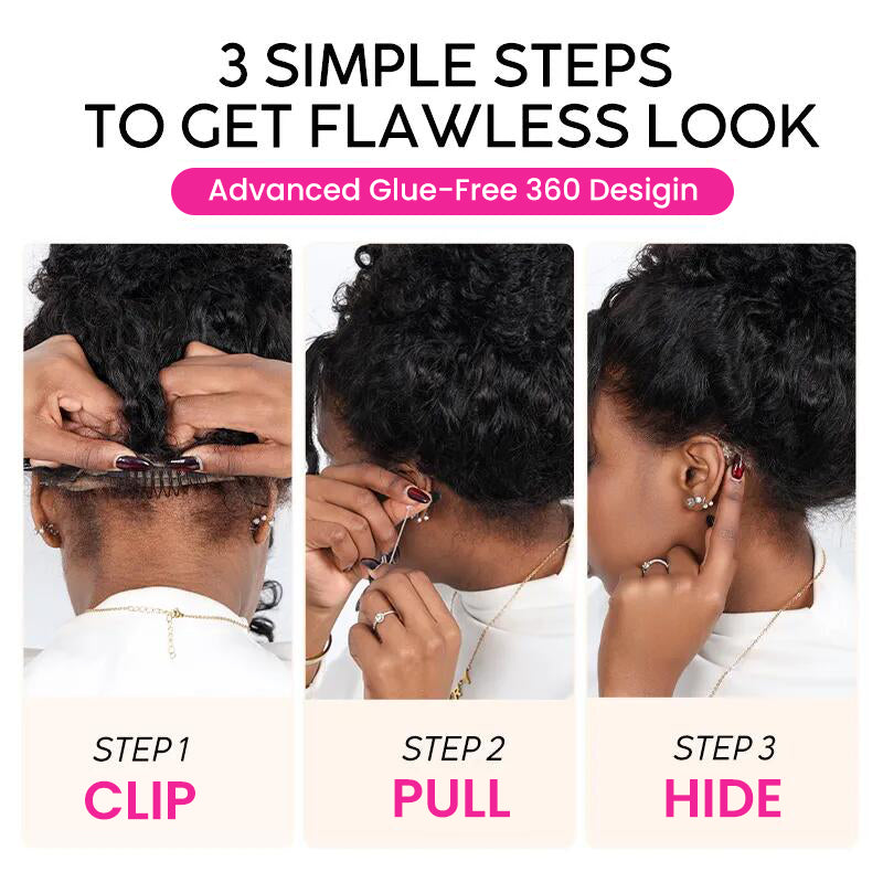 Invisible Strap 360 Glueless Lace Frontal Wigs Brazilian Body Wave Human Hair Wigs