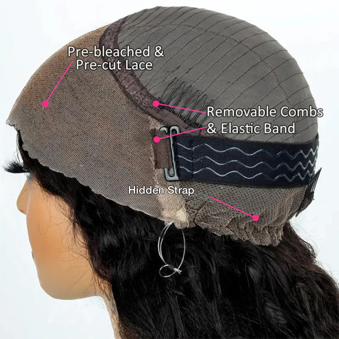 360 Burmese Curly Chestnut Brown Ombre Invisi Strap Snug Fit Transparent Lace Frontal Bleached Knots Pre Cut Lace Wig Glueless Top Human Hair Wig[No Code Needed]