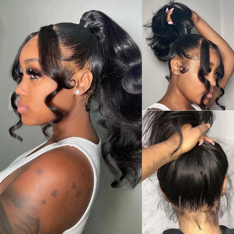 360 Invisi Strap Lace Frontal Human Hair Wigs Pre Plucked 30 Inch Brazilian Body Wave Lace Wig
