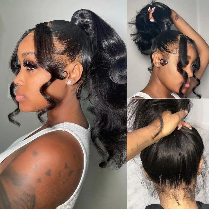 360 Invisi Strap Lace Frontal Human Hair Wigs Pre Plucked 30 Inch Brazilian Body Wave Lace Wig