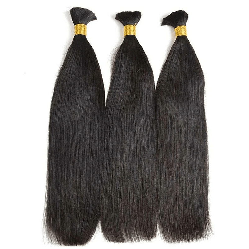 Silky Straight Bulk Hair Extensions for Braiding