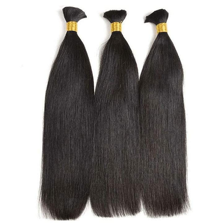 Silky Straight Bulk Hair Extensions for Braiding