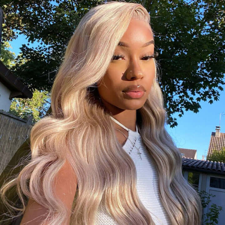 Wear & Go Body Wave Blonde Balayage on Brown Highlight Pre Cut 4x4 & 5x5 Transparent Lace Wigs
