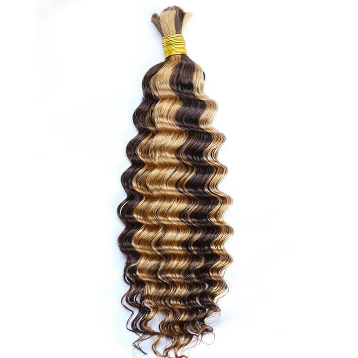 Bulk Human Hair For Braiding #4/27 Deep Wave