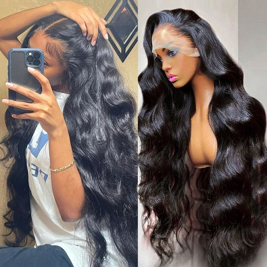 26-40 Inch Long Body Wave HD Lace Front Human Hair Wigs Bling Hair