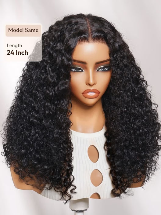 Pull Go 13x6 13x4 Bye-Bye Slip™ Put On And Go Glueless Fluffy Curly Drawstring Wig