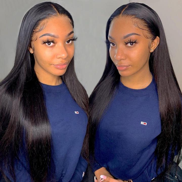 Bling Hair Virgin Hair Raides 5x5 HD Lace Closure Wigs 180% Density Melted Match All Skin 