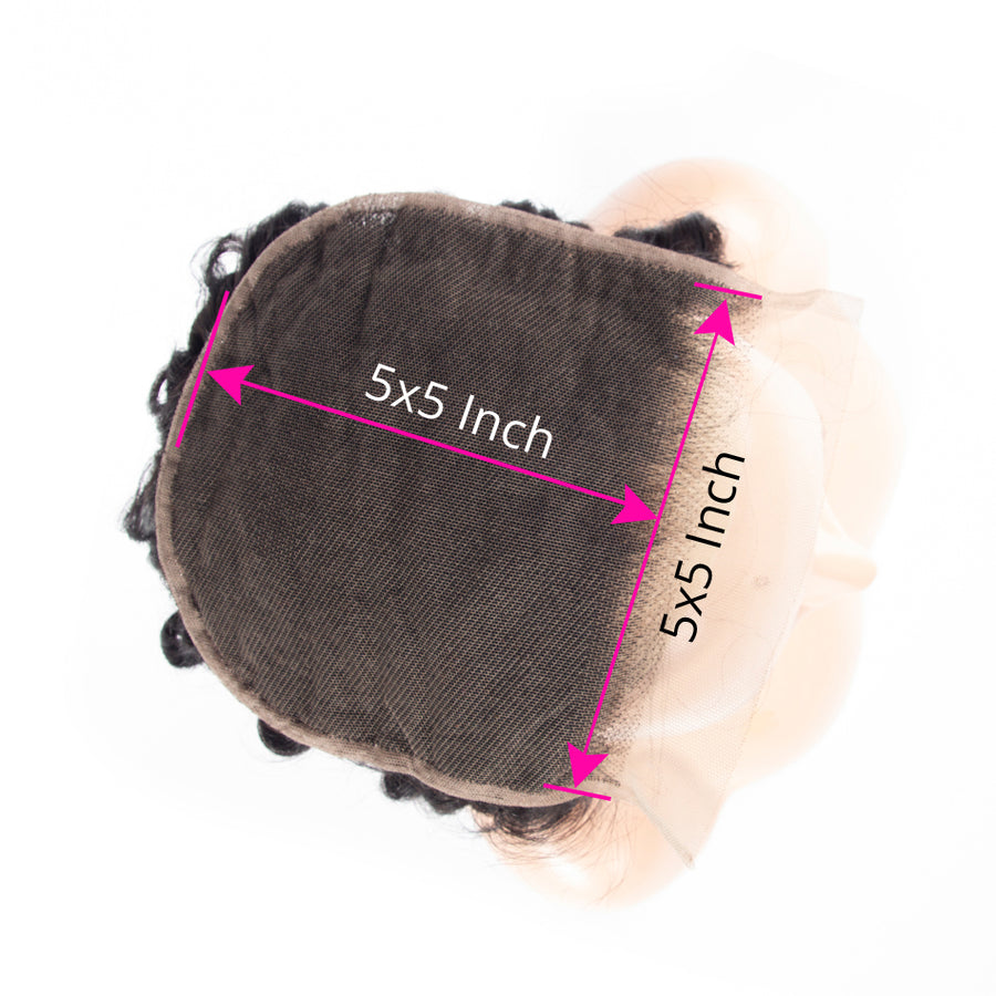 HD Deep Wave 5x5 13x4 13x6 Lace Closure Pre Plucked with Baby Hair Free Part Human Hair