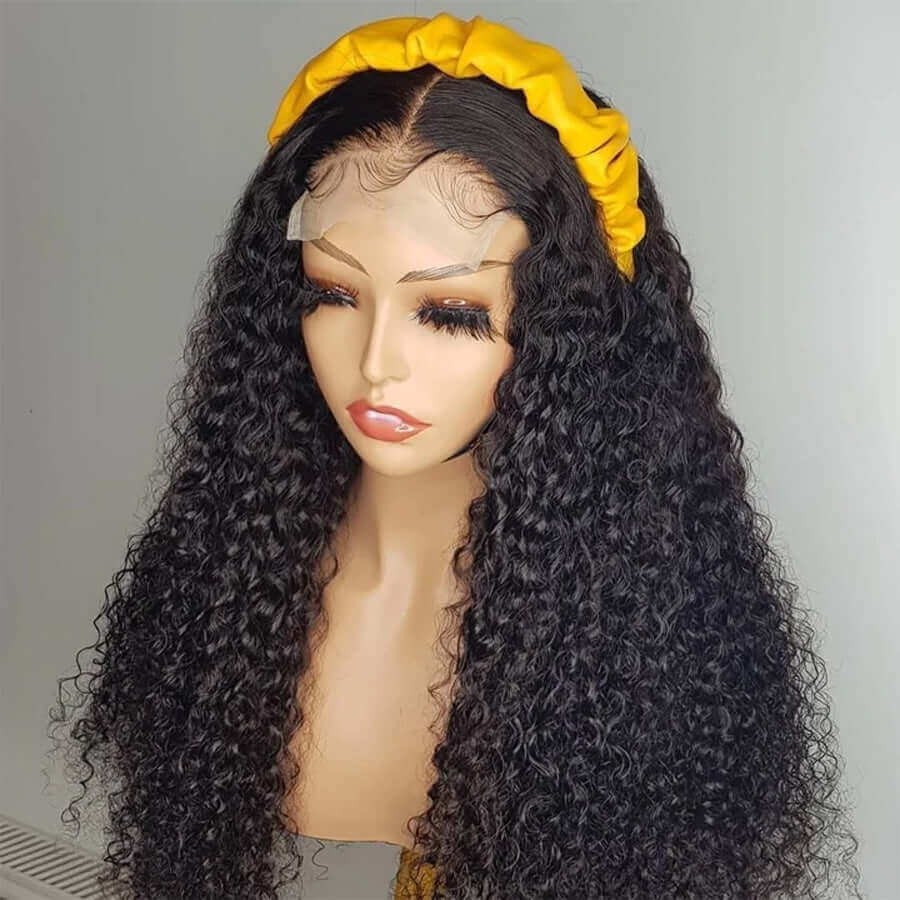 5x5 HD Lace Closure Long Jerry Curly Hair Wig 36 Inch Long Hair Curls 5 By 5 Closure Wig