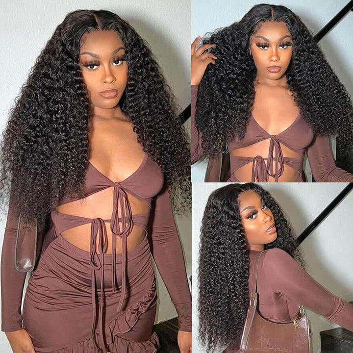 5x5 HD Lace Closure Long Jerry Curly Hair Wig 36 Inch Long Hair Curls 5 By 5 Closure Wig