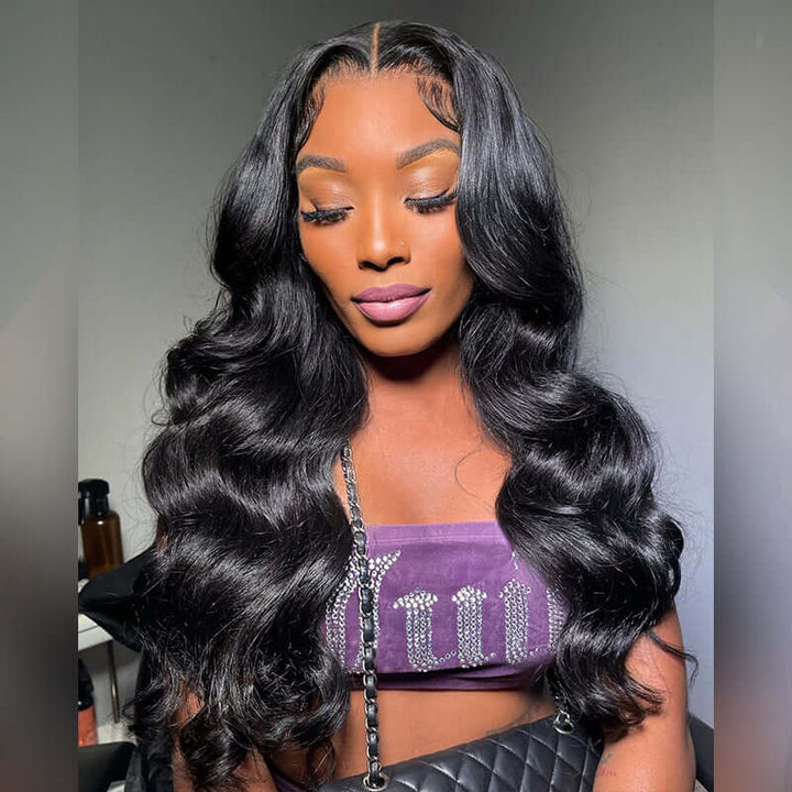 5x5 HD Lace Closure Wigs Virgin Hair Body Wave Lace Closure Wigs Melted Match All Skin
