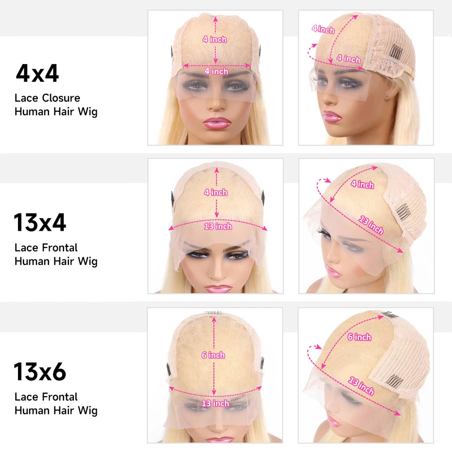 Peakaboo Ash Blonde Mixed Lace Human Hair Bob Wigs 180% Density