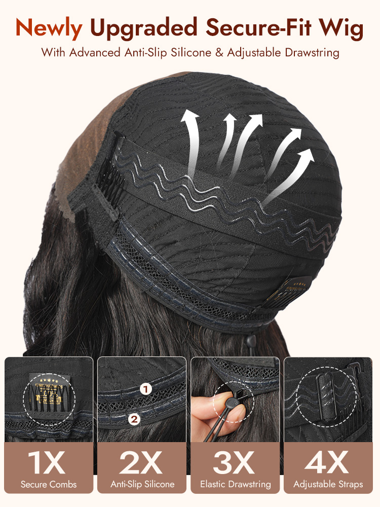 Wear & Go Kinky Straight Human Hair Wig With Drawstring Pre-Cut Lace Wig Pre-bleach Knots Beginner Wig