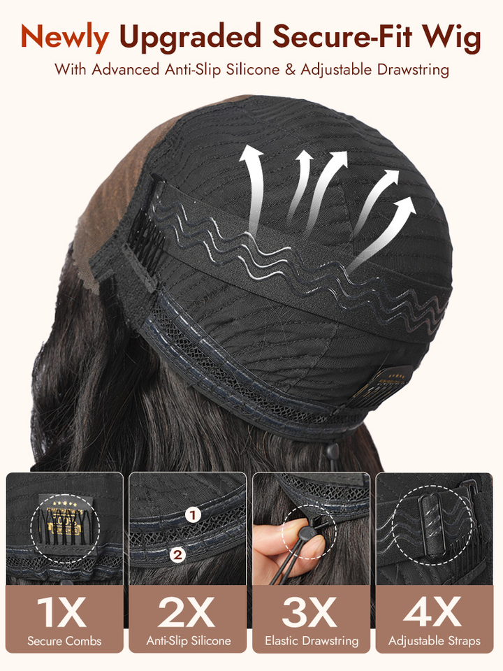 Wear & Go Kinky Straight Human Hair Wig With Drawstring Pre-Cut Lace Wig Pre-bleach Knots Beginner Wig
