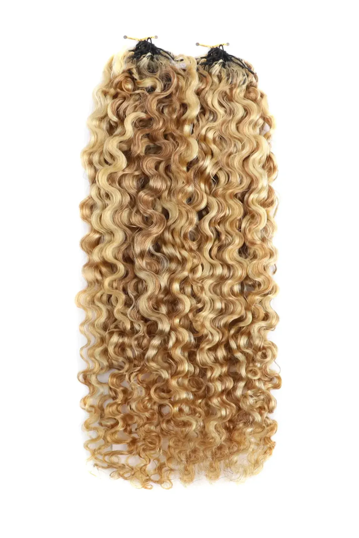 Bling Hair New In #27/613 Mixed Color Water Deep Wave Feather Crochet Human Hair Extensions