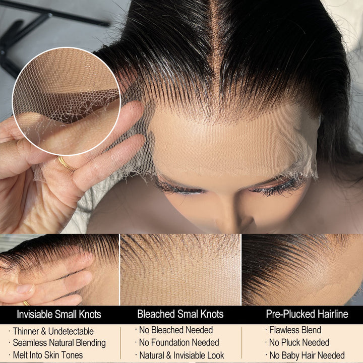 9x6 HD Lace Frontal Closure Straight Human Hair Transparent Lace Closures Only