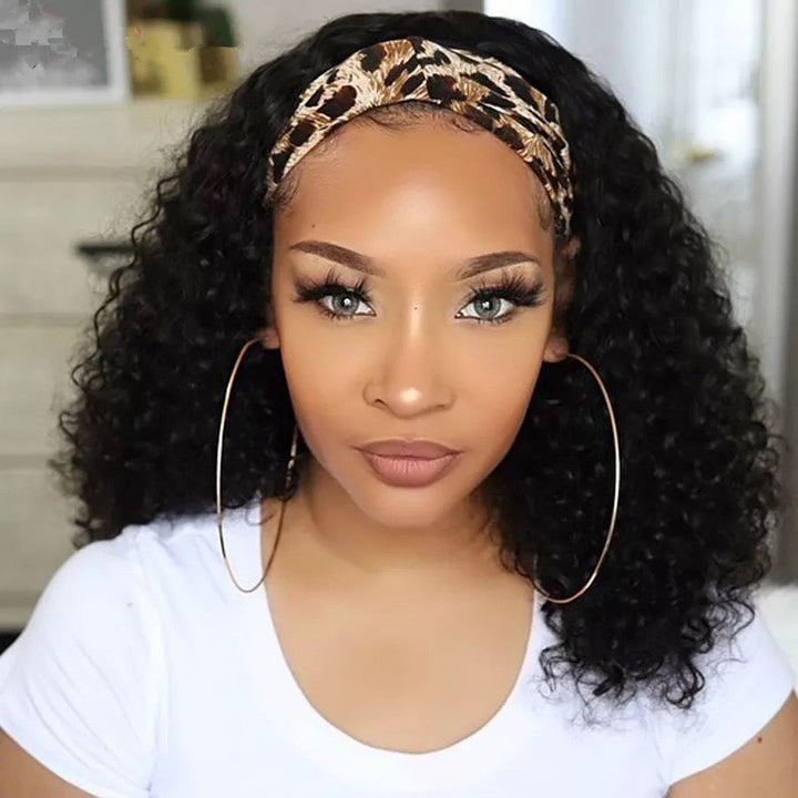 BlingHair Kinky Curly Headband Wigs Human Hair Wigs Brazilian Virgin Hair