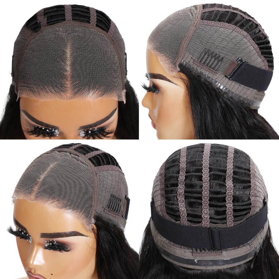 Bleached Knots Pre-Cut Glueless Lace Wig Loose Wave Human Hair Wigs With Pre-Plucked Hairline