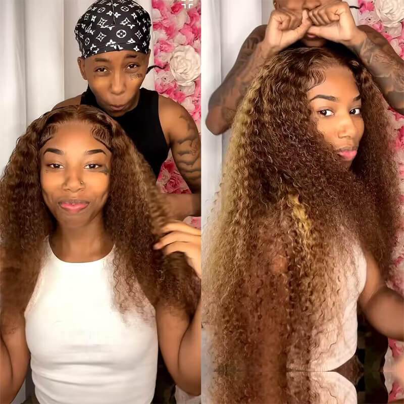 Highlight Deep Wave Transparent Lace Wigs 13x4  / 4x4 Virgin Hair Wigs