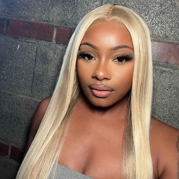 Wear & Go Blonde Balayage on Brown Highlight Pre Cut 4x4 & 5x5 Transparent Lace Straight Wigs