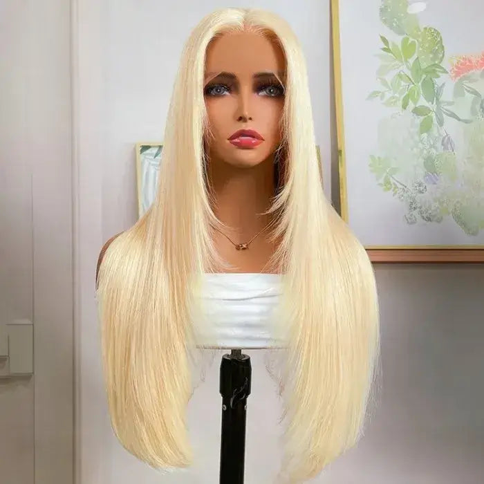 Blonde Straight Butterfly Haircut #613 Wig Layered Hair Wig High Quality Remy Hair