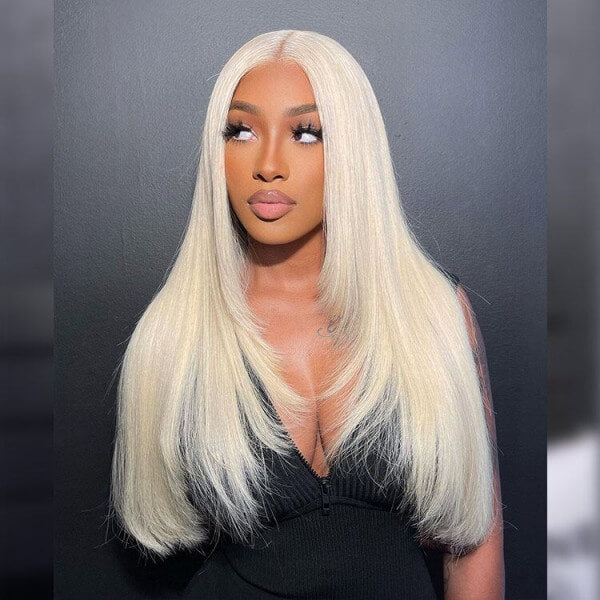 Blonde Straight Butterfly Haircut #613 Wig Layered Hair Wig High Quality Remy Hair