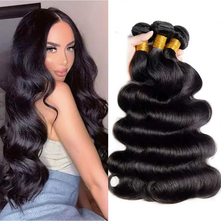 Brazilian 15A Grade Body Wave 4 Bundles 100% Virgin Hair Extension Bling Hair