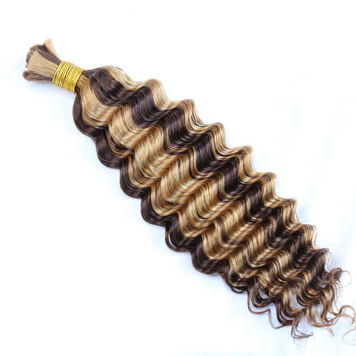 Bulk Human Hair For Braiding #4/27 Deep Wave