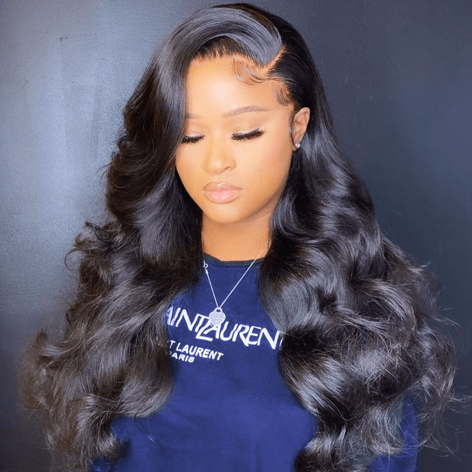 13x6 Body Wave Lace Front Human Hair Wigs 150% Density Brazilian Transparen Lace Frontal Wig For Women