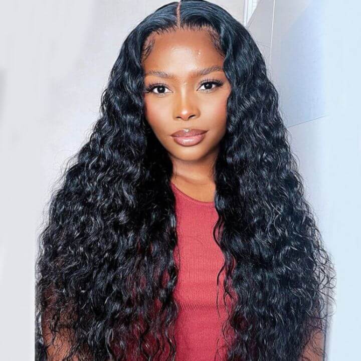 Water Wave HD 13x4 Frontal Human Hair Wigs Pre Plucked Invisible Lace Wig